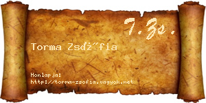 Torma Zsófia névjegykártya